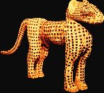 Lopard, H : 81,5 cm, Bnin. Ils taient placs aux ct de l'Qba. Chaque animal est fait de cinq dfenses. British Museum.